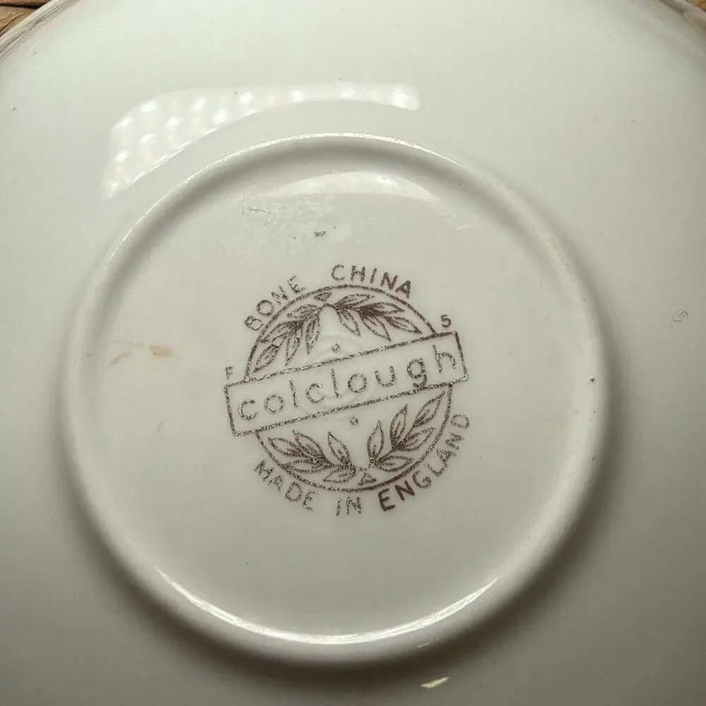 Colclough Tea Cup & Saucer Set Fine Bone China Pink Flowers England Vintage